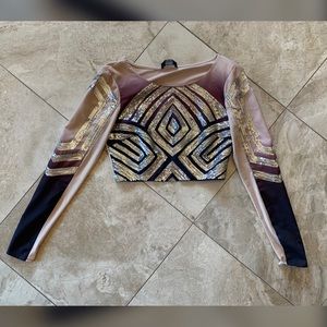 BEBE sequin crop top